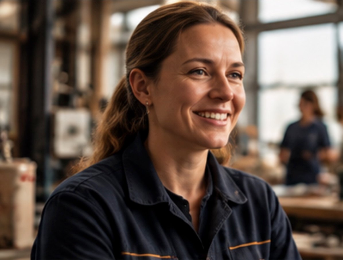 Portrait d’une collaboratrice dans son environnement professionnel